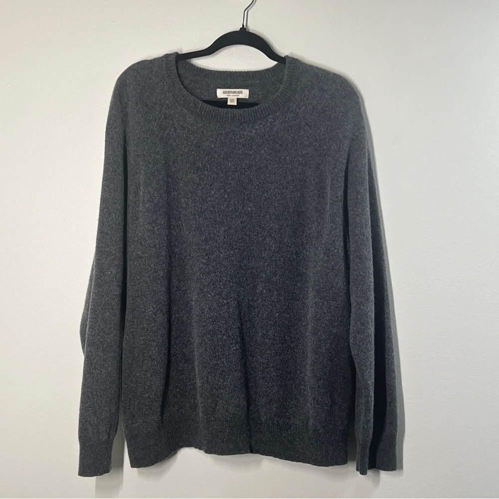 GOODTHREADS Gray Green 100% Lambswool Sweater